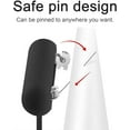 thumbnail image 2 of Kids AirTag Holder, 4 Pack Silicone Case with Hidden Pin, GPS Tracker Protective Cover for Clothing Backpack Luggage (Black, Black, White, White), 2 of 5