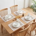 thumbnail image 3 of Unique Bargains Rustic Set of 4 Rectangle Woven Placemats Beige 17.7x11.8inch, 3 of 6