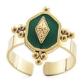 thumbnail image 1 of Anillo Apertura Diamantes ENTASSER Oro 14 Quilates Retro Acero Titanio, 1 of 6