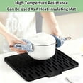 thumbnail image 5 of Silicone Dish Drying Mat for Kitchen Counter with Built-in Drain, Easy Clean Pad for Countertop Protection, Non-Slip Drain Pad , Multiple Use (Black, 16" x 13"), 5 of 7