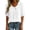 White, variant on Women's Peter Pan Collar Shirt Long Sleeve Vintage Blouses Casual Work Button Down Shirts XL