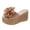 Pink, variant on Platform Sandals for Women Slip on Espadrille Wedges Slip on Slides 3D Flower Summer Heels Vacation Beach Dress Shoes Green Size 6.5