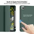 thumbnail image 5 of DWPSG New iPad Pro 12.9 Case 6th Generation 2022 / 5th Gen 2021/ 4th Gen 2020 with Built-in Pencil Holder, Auto Wake/Sleep, Slim Stand Soft Back Shell Smart Cover for iPad Pro 12.9 Inch,Green, 5 of 8