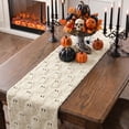 thumbnail image 4 of Sm:)e Beige Ghost Halloween Table Runner 13x90 Inch, Soft Plush Faux Fur Mantel Kitchen Dining Table Decor, Halloween Home Party Decor, 4 of 6
