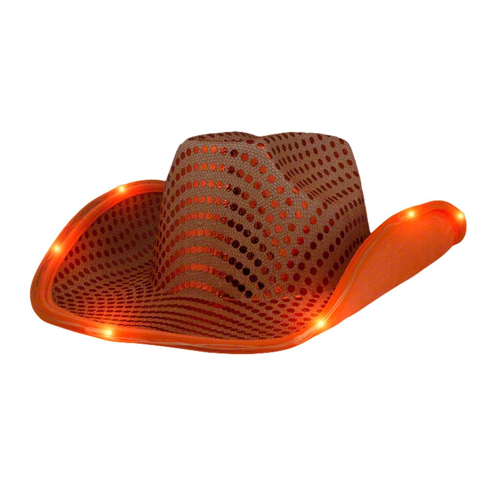 Orange light up cowboy hat Clearance