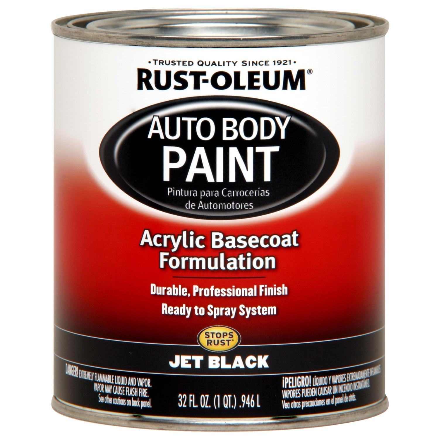 RustOleum Automotive Enamel, Jet Black, 1 qt