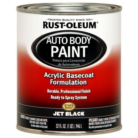 Rust-Oleum Automotive Enamel, Jet Black, 1 qt