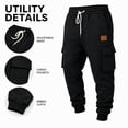 thumbnail image 2 of mikdeno Men's lightweight fleece Cargo Jogger Sweatpants, Sizes S-3XL, 2 of 8