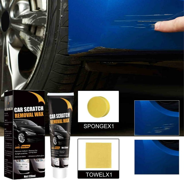 Sokhug Scratch Remover for Vehicles, 5PCS Car Scratch Remover for Deep Scratches, Car Polishing Wax Scratch Remover, Vehicles Scratch Repair Paste,Cars Paint Scratchs Repair Kit with Wipe&Sponge