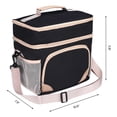 thumbnail image 2 of Unique Bargains Reusable Lunch Bag Insulated Lunch Bag Leakproof Lunch Box Black, 2 of 6