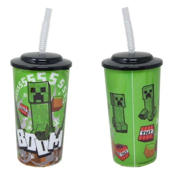 2 Piece Minecraft 16 oz. PP Sports Tumbler with lid and straw 36g