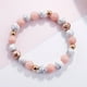thumbnail image 1 of Pulsera de doble capa de piedra blanca de cristal para mujer | Piedras preciosas de emperador coloridas | Cierre de imán | Joyería de moda multicolor | Diseño elegante en capas | 1 pieza, 1 of 5