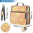 thumbnail image 3 of Haosy 3 Ring Zipper Binder with Shoulder Strap Waterproof Trapper Keeper 2 Inch D-Ring 500 Sheets Capacity, Tropical Banana, 3 of 8