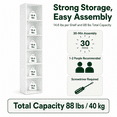 thumbnail image 4 of Huisenitre 6-Tier Tall Narrow Bookshelf, Slim Bookcase for Bedroom, Small Spaces, White, 4 of 9