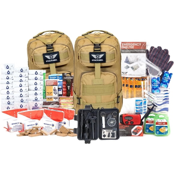 Stealth Angel Survival - 72 Hour Family Emergency Kit - 1-5 Person Survival Bag for Earthquakes, Hurricanes, and Other Natural Disasters