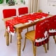 thumbnail image 4 of Inteprter Funda para silla de comedor de Navidad, gnomo de dibujos animados, funda para asiento de Papá Noel, protección para muebles, Antimacassar, Kits de decoración para fiestas Papá Noel rojo Inteprter HA070237-01B, 4 of 6