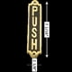 Brass Door Push Sign Plate Plaque Entry Way Doors 7 in. Height 2 1/8 ...