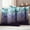 Purple Blue, variant on Yellow Forest Outdoor Waterproof Pillow Covers, Vintage Foggy Woods Tree Decorative Square Throw Pillowcase Sofa Cushion Sham for Patio/Couch/Chair, 24"x24" 2 Pack