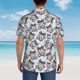 thumbnail image 4 of Pofeuu Disco Ball Cherry With Bow Print Hawaiian Shirt for Men Sleeves Casual Button Down Summer Beach Dress Shirts T-Shirts,X-Large, 4 of 7