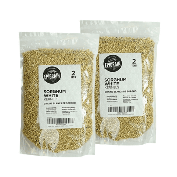Epigrain White Sorghum Kernels (Whole Grain) – 2 x 2lbs (907g) | For Popping, Pilafs, Risottos, and Salads