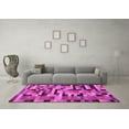 thumbnail image 3 of Ahgly Company Indoor Square Abstract Pink Contemporary Area Rugs, 5' Square, 3 of 4