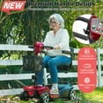 thumbnail image 5 of TOXOZERS 4 Wheel Mobility Scooter,Suitable for Seniors and People with disabilities,with LED Headlights and Basket,Red, 5 of 11