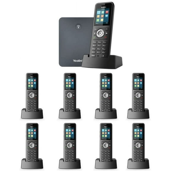 Yealink IP Phone W79P Bundle of W70B Base and W59R handset   8-Unit W59R Handset (W79P   8 x W59R)