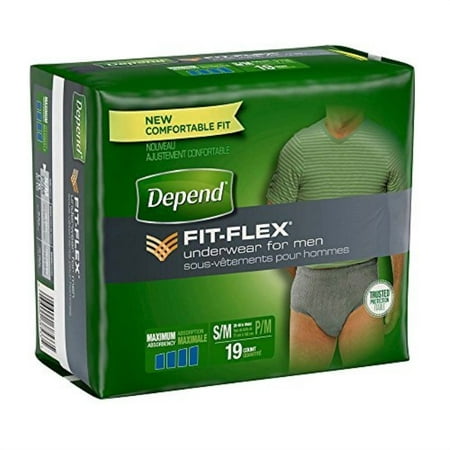 Depend Underwear for Men, Maximum, Small/Medium, Case/76 (4/19s ...