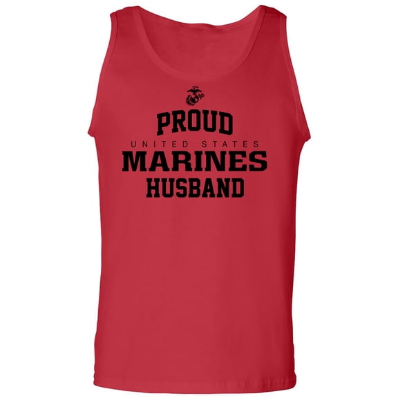 Proud Marines HUSBAND Adult Tank Top