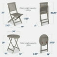 thumbnail image 2 of Best Choice Products 3-Piece Acacia Wood Bistro Set, Folding Patio Furniture w/ 2 Chairs, Table - Gray, 2 of 8