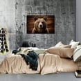 thumbnail image 3 of HFDF Rustic Bear Wall Art for Living Room Bear Pictures Wall Decor Farmhouse Wildlife Animal Photo Prints Bear Portrait Canvas Painting Wood Grain Background Cabin Decor for 24x16inch Framed, 3 of 6