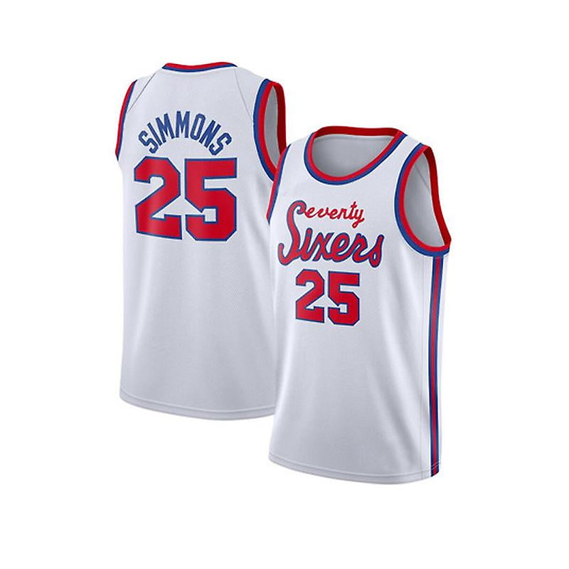 Nba Basketball Jersey Philadelphia 76ers No. 25 Ben Simmons T-shirt Adult  And Kid Youths Jersey Shirt Basketball Uniforms