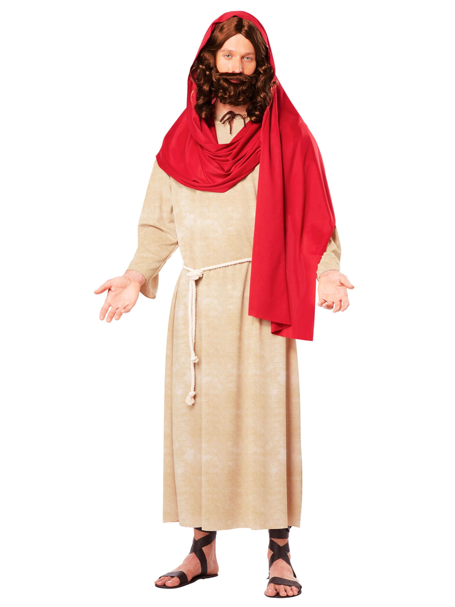Jesus Christ Adult Costume With Wig And Beard Christmas Easter Biblical