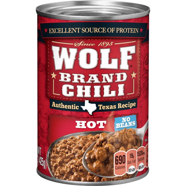 WOLF BRAND Hot Chili Without Beans, 15 oz. - Walmart.com - Walmart.com