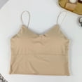 thumbnail image 2 of Tops cortos para mujer, camiseta sin , suave, inconfundible, inalámbrica, en apariencia de U, espalda, sin costuras, color , camiseta sin , piel Tal única Macarena Camisola, 2 of 8