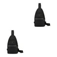 thumbnail image 3 of kurtrusly Sac de Poitrine Extérieur Mains Libres Sans Charge Polyester Doux Grande Capacité Facile à Transporter Sac de Poitrine pour Hommes Noir 2Set, 3 of 6
