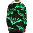 thumbnail image 3 of Odeerbi Kids Boys Girls Halloween Hoodies Printed Pullover Hooded Sweatshirts Children's Pattern Printed Round Neck Long Sleeve Hooded Sweatshirt Green, 3 of 3