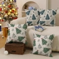 thumbnail image 5 of Christmas Pillow Covers 18x18 Inch Set of 2 Green Christmas Tree Decorative White Throw Pillows Winter Christmas Decor for Home Couch ST-012B18, 5 of 6