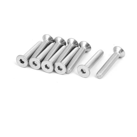 

Uxcell M6x35mm 304 Stainless Steel Flat Head Hex Socket Screws Fastener DIN7991 (10-pack)