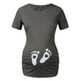 thumbnail image 2 of Ketyyh-chn99 Maternity Shirts Summer Pregnancy T Women Maternity Short Sleeve Baby T-shirt Tops Dark Gray,M, 2 of 2