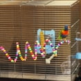 thumbnail image 6 of Visland Bird Cage Toy Colorful Beads Resting and Playing Leisure Toys Parrot Climbing Wood Swing Toy for Small Medium Parrots, 6 of 7