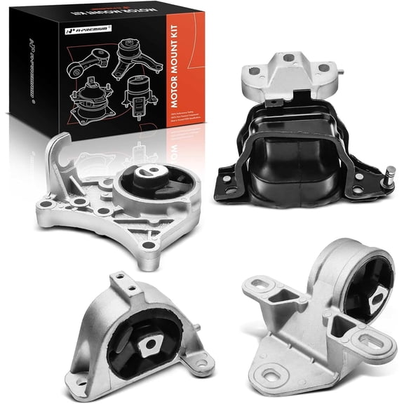 A-Premium 4PCS Engine Motor Mount Transmission Mount Set Compatible with Dodge Grand Caravan 2001-2007 & Chrysler Town & Country Voyager, FWD Automatic Transmission, Replace# 4861269AB, 4861271AD