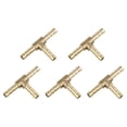 thumbnail image 1 of Conector De 3 Vías En Forma De T Adaptador De Púa De Manguera De Latón 6mm Para Tubo De Aire 5Pcs, 1 of 1
