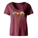 thumbnail image 4 of Fiudx Ofertas Flash Del Día Mujer Verano Sexy Cuello En V Estampado Degradado Regular Mujer Manga Corta, 4 of 4