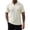 Beige, variant on Mens Textured Polo Shirts Knit Jacquard V Neck Short Sleeve Tee Casual Vintage Buttonless Shirts Navy M