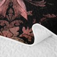 thumbnail image 5 of Erosebridal Spooky Damask Bat Quilt King, Boho Bow King Coverlet Set for Boys Girls, Black Dusty Mauve, 3pcs 1 Bedspread and 2 Pillowcases, 5 of 7