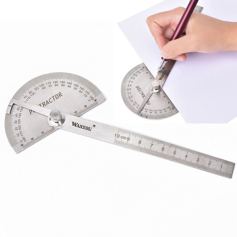  Angle ruler  protractor stainless steel ruler  180 degree 