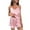 Pink B, variant on IROINNID Sleepwear Sets for Women Silk Halter Pajamas with Shorts Homewear Pajamas Two-piece Set,Navy A
