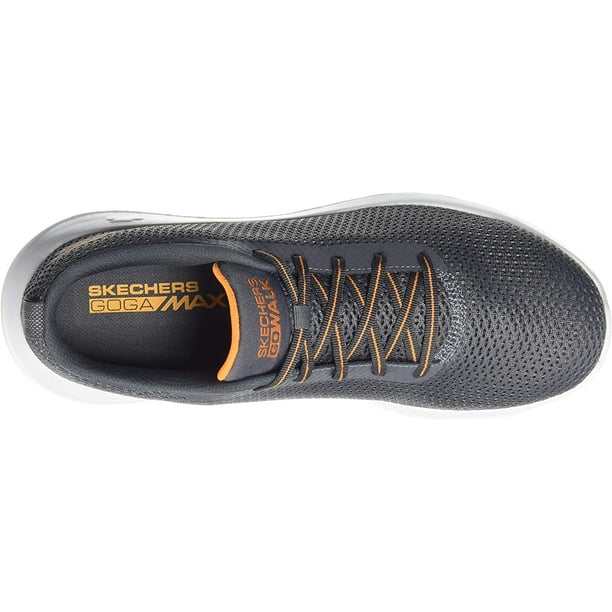 Skechers Performance Men's Go Max Sneaker, Charcoal/Orange, 9 M US - Walmart.com