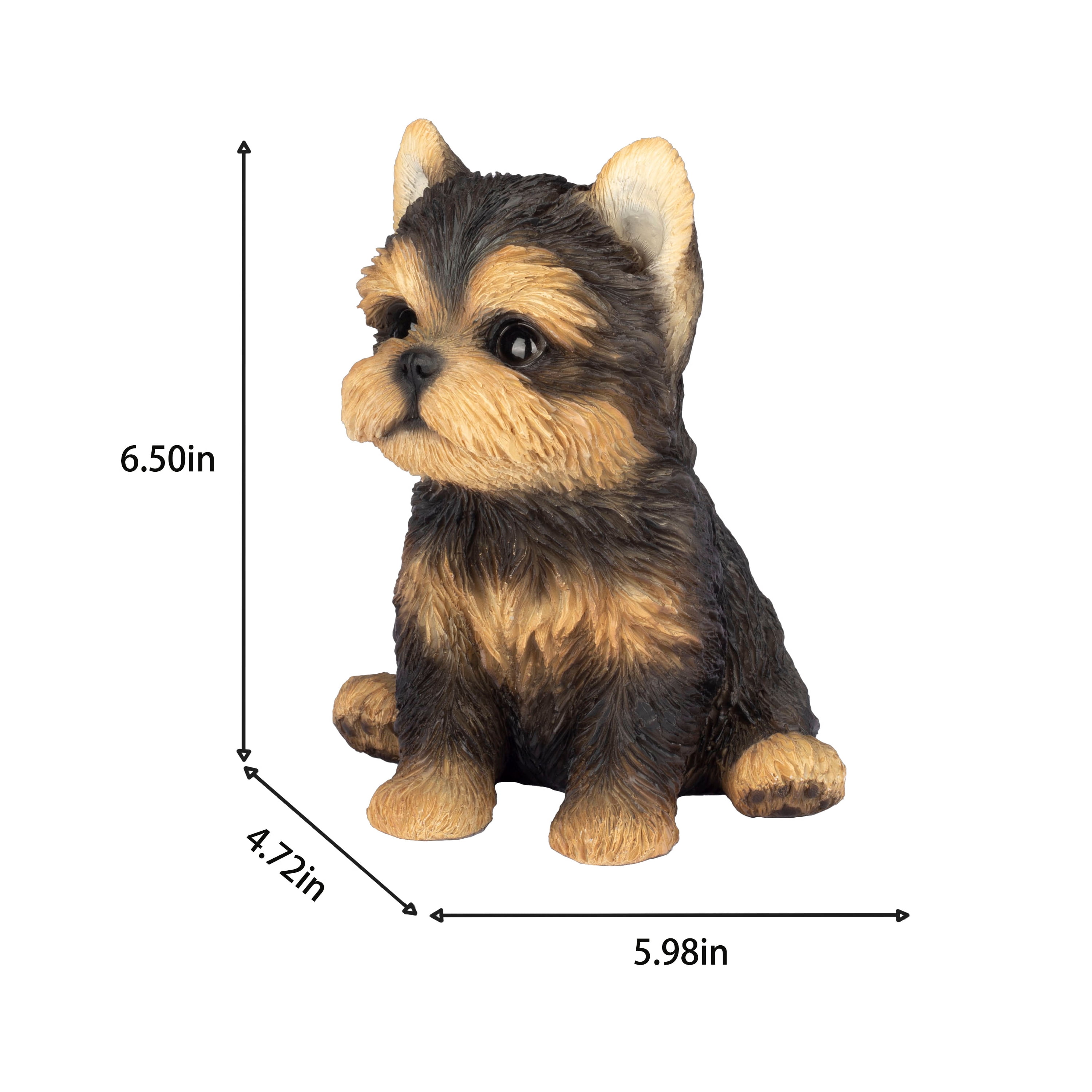 SOREAL Brown YorkTerrier | Handpainted Decorative Puppy Statue for Home & Garden Decor | Premium Polyresin Dog Statue | Gift for Dog Lovers | Weather-Resistant Indoor/Outdoor Decor
